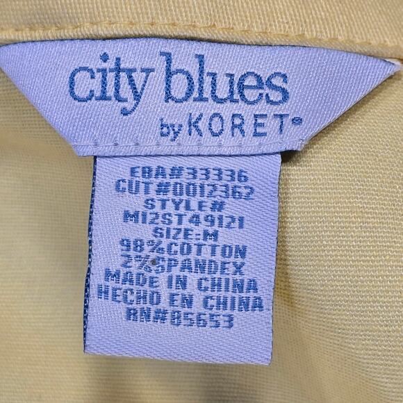City Blues Yellow Vest NEW $48 Stretch Classic Full Zip Lightweight Women Size M - Picture 4 of 7